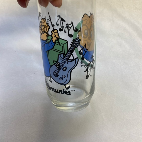 Vintage 1985 Alvin  and the Chipmunks Simon Drink Glass 1980s Pristine - Picture 3 of 11